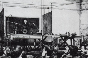 Тесла демонстрирует принципы радиосвязи, 1891 г.